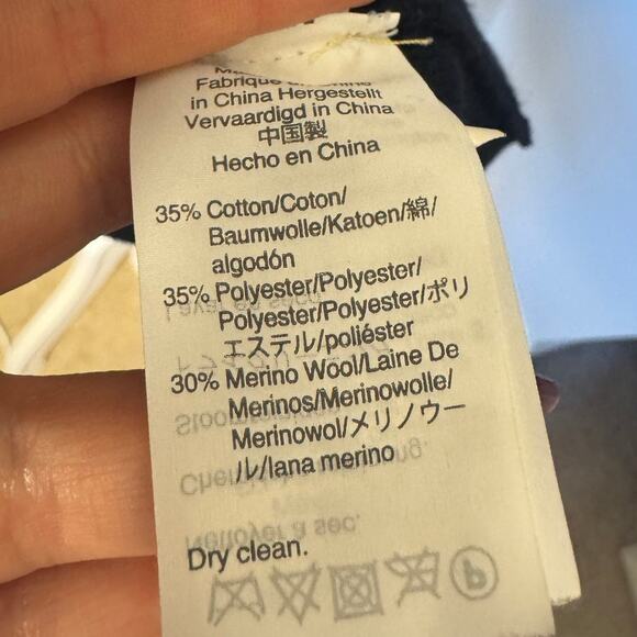 J Crew 365 Wool Blend Black Knit Sweater Blazer‎ Open Front S - Picture 4 of 5